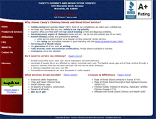 Tablet Screenshot of caseyschimneyservice.com